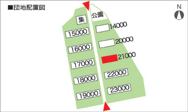 閲覧団地の配置図